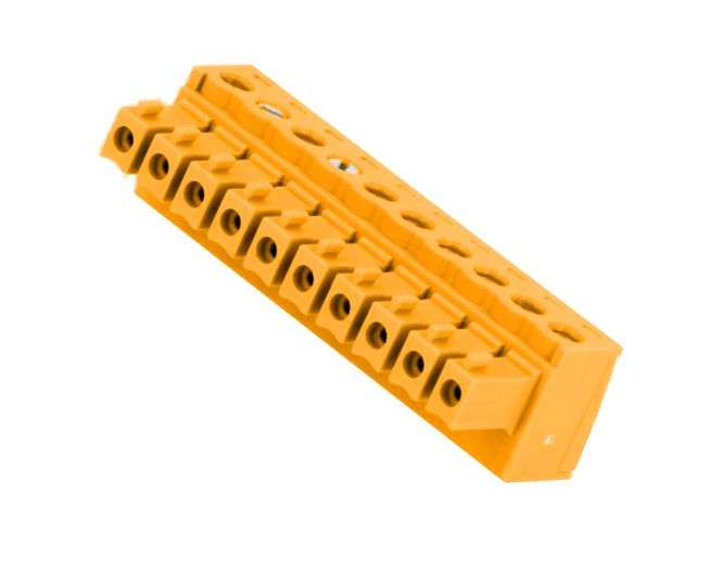 SOCKET STR 10W PLUG-IN 3.5mm ORANGE 15EDGK-3.5-10P-15-00AH