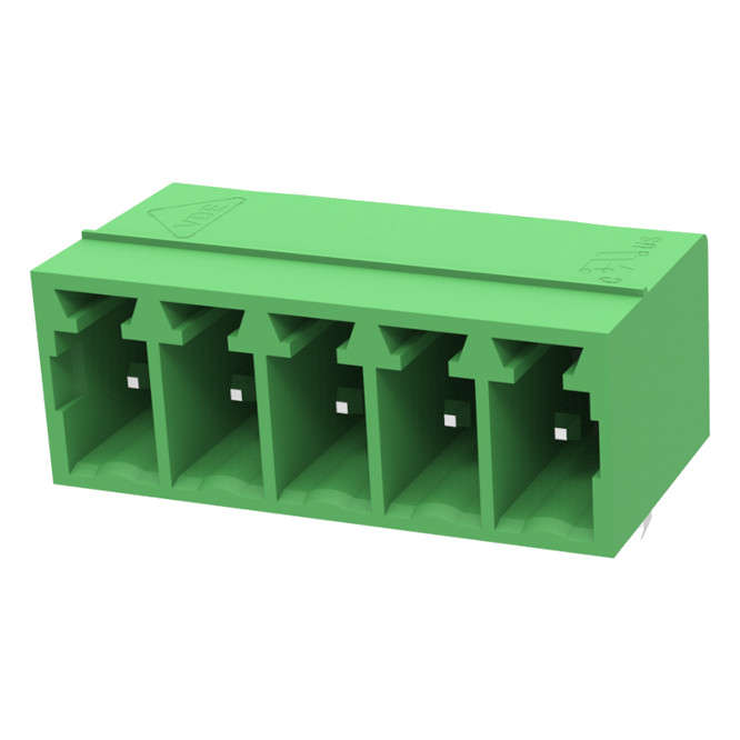 TERMINAL BLOCK R/A PCB-MNT 5P CLOSED P=3.5 GREEN 15EDGRC-3.5-05P-14-00AH