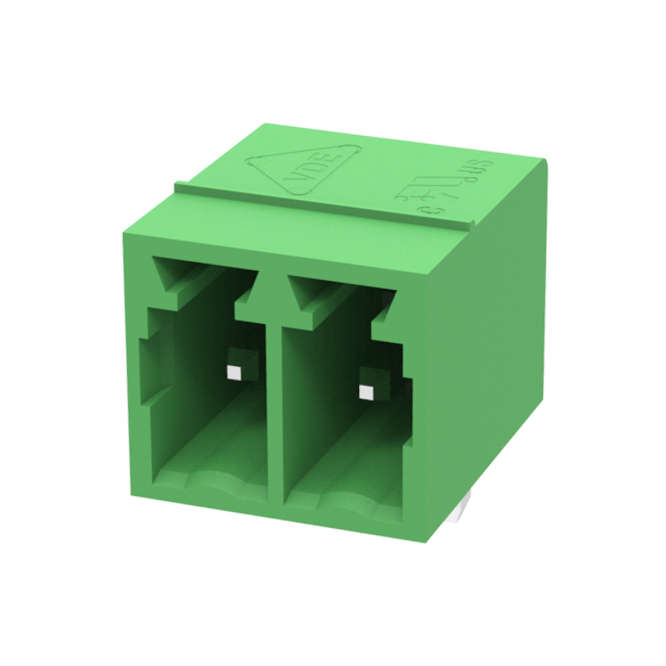 TERMINAL BLOCK R/A PCB-MNT 2P CLOSED P=3.5 GREEN 15EDGRC-3.5-02P-14-00A(H)