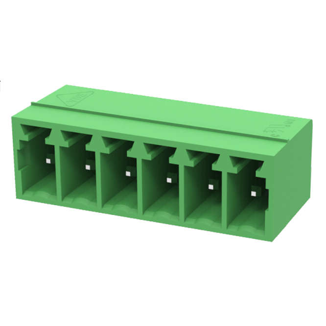TERMINAL BLOCK R/A PCB-MNT 6P CLOSED P=3.5 GREEN 15EDGRC-3.5-06P-14-00A(H)