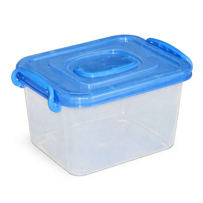 3LT CLEAR PLASTIC STORAGE BIN 230x160x145mm VARIOUS COLORS 160056