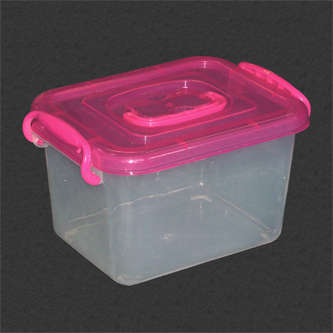 3LT CLEAR PLASTIC STORAGE BIN 186x138x115mm 160056