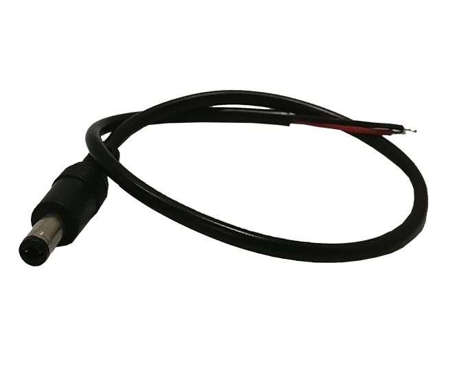 2.1x5.5x9mm DC SOCKET IN-LINE OPEN LEAD 300MM 170137