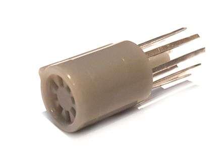 ROUND TRANSISTOR SOCKET 8WAY RIB+PIN 17MY61
