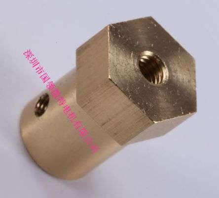 5mm BRASS COUPLER FOR AXIAL HEX OD=12mm 190816