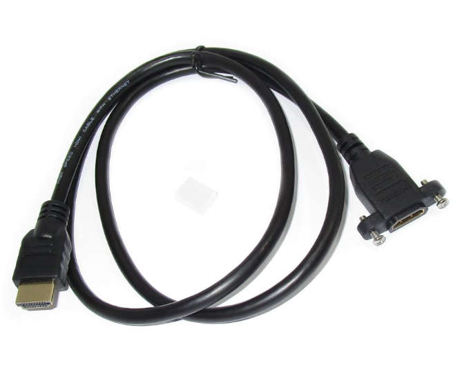 HDMI LEAD INLINE PLUG TO HDMI PANEL MOUNT SOCKET 1M 180894