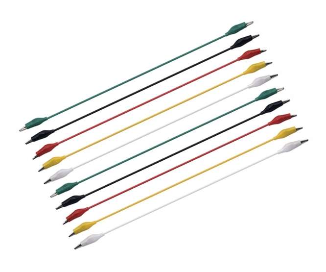 CROCODILE CLIP LEADS SET 10-PCS  19210015