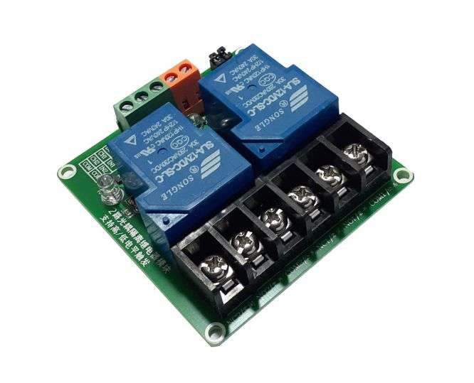 RELAY BOARD 30A 2-CH 12VDC  200336