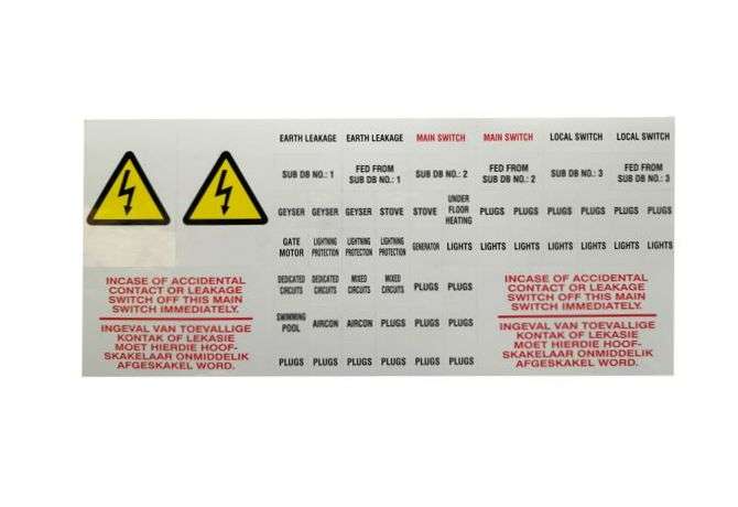 LABEL FOR DB BOARD BREAKERS 95X218MM  LB-DB-LABEL