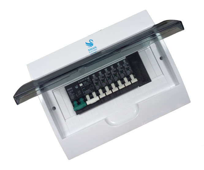 POPULATED DB BOARD 16W SURFACE EL/ISO + 6 BREAKERS SAMITE PVC TRAY DB-SS-16W-PS (POP)