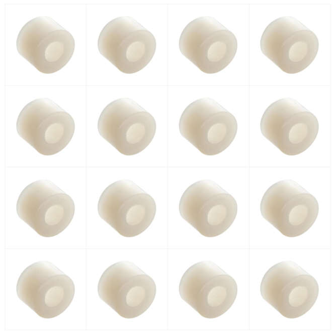 TUBE PLASTIC SPACER WHITE 4.2x6.3x5mm - 2K/BAG 4-5