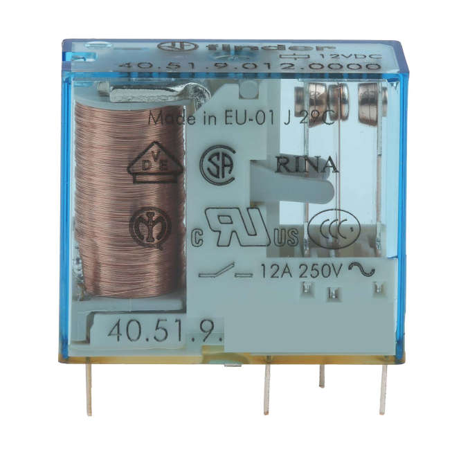 PCB MOUNT RELAY SPDT 12A 12VDC 5-PINS 40.51.9.012.0000