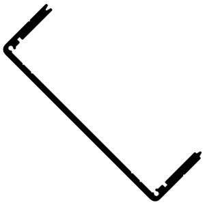 E2 EXTRUSION 108x34x1500mm BLACK 44599B-1500mm