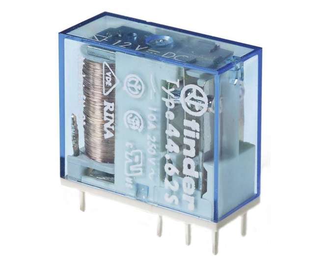 PCB MOUNT RELAY DPDT 10A 12VDC RECT 8PINS  44.62.9.012.0000