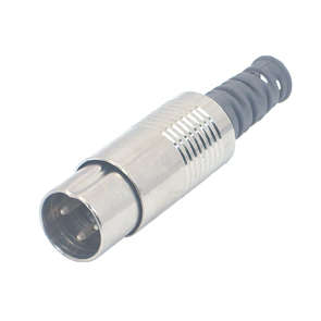PLUG DIN STR 3P 90D METAL SLV  500303-027