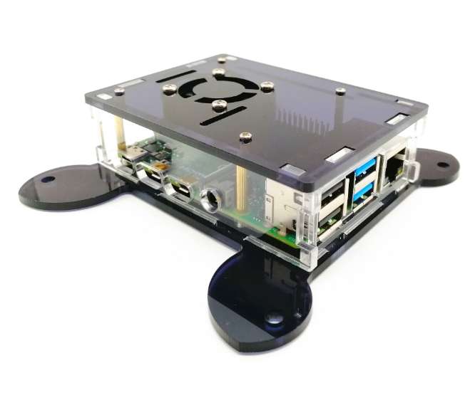 RPI 4B ARCYLIC CASE WALL MOUNT 122x112x33MM 60520136