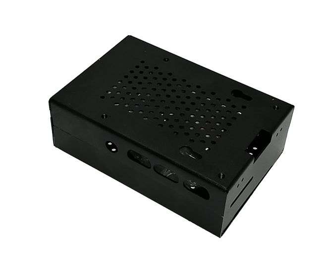 RPI ALUMINUM ALLOY BOX + FAN 91X62X32MM BLACK  60520146