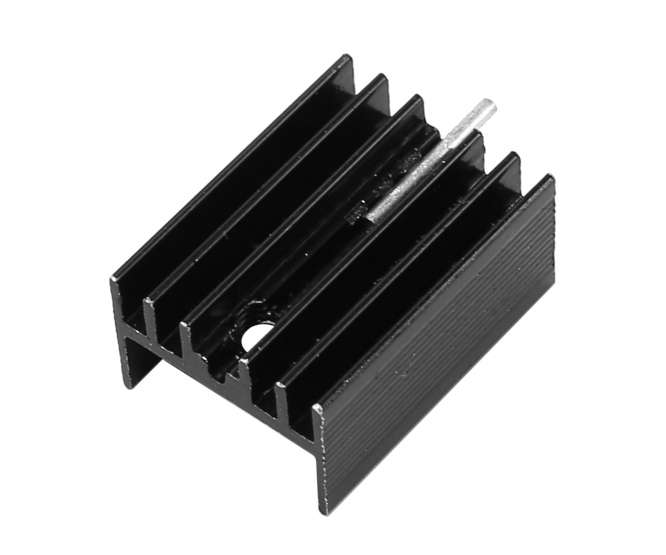 HEATSINK TO220 15x10x25 W/PIN 6063-BLACK