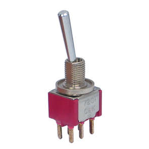 MINI TOGGLE SWITCH DPDT ON-ON PCB 7201L1CWCQE
