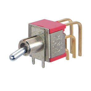 MINI R/A TOGGLE SWITCH DPDT ON-ON PCB 7201MD9AV2BE