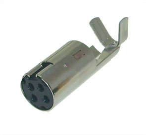 SOCKET RND 4W POWER IN-LINE NO-COVER 81200F24