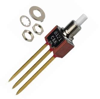 SWITCH P-BUTT SPDT W/WRAP  8125HWIE