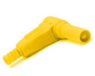 BANANA PLUG 4MM RIGHT ANGLE YELLOW  BB5504-YL / 180399