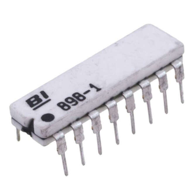 NETWORK RESISTOR DIL 16-PIN 8-RES 2K2 898-1-R2.2K