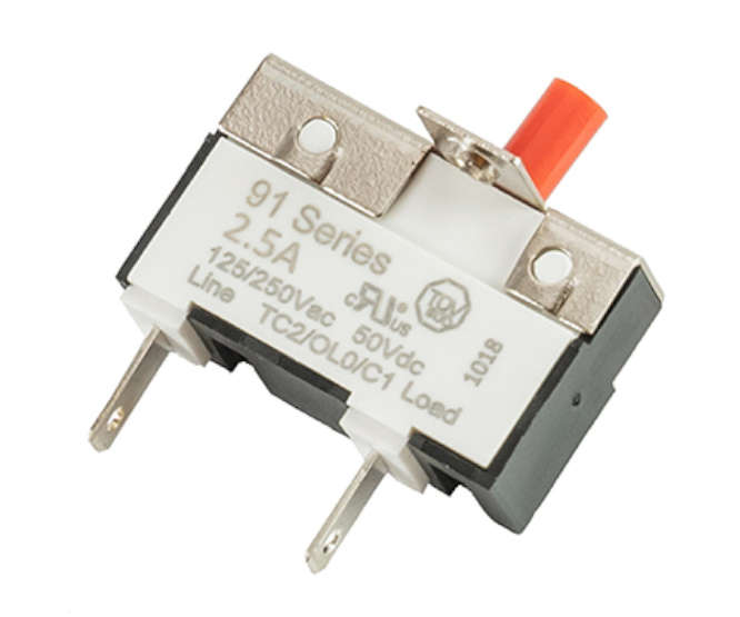CIRCUIT BREAKER P/M 2.5A PUSH-TO-RESET 91-ANR-2.5A