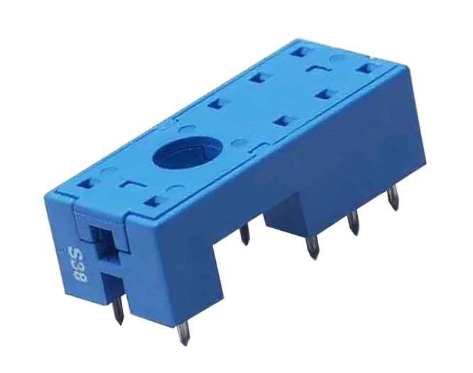 RELAY SOCKET SOCKET BLUE FOR 40/44 SERIES PCB MNT 95.15.2SMA