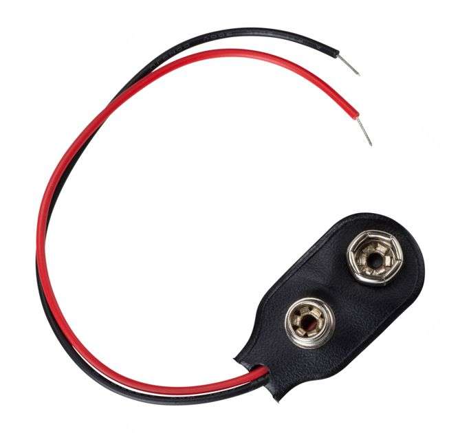 9V BATTERY CLIP I-LEAD STD TYPE 150mm LEAD   190306