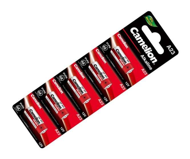 BAT ALKALINE 12V 55mAh 10x29 5PCS/BLISTER PACK  A23-BP5 (0%Hg)