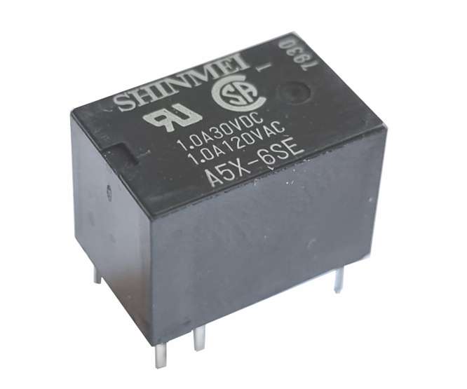 RELAY SPDT 1A 6VDC RECT 6PCB 15.5x10x11mm A5X-6SE