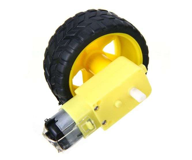 GEARED MOTOR WITH WHEEL 6VDC 230RPM AC032