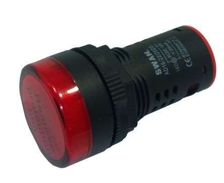 PILOT LIGHT HIGH RED LED 22MM 12V DC/AC PL-AD16-22-12V/RH