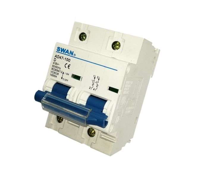 CIRCUIT BREAKER 10KA D CURVE 2P 63A AD47 10263D