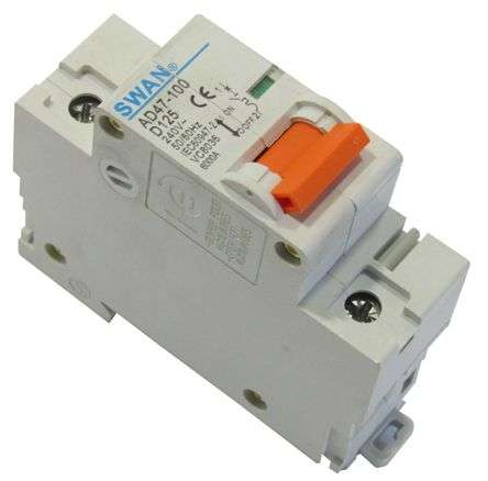 CIRCUIT BREAKER 6KA D CURVE 1P  125A  AD47-100-125