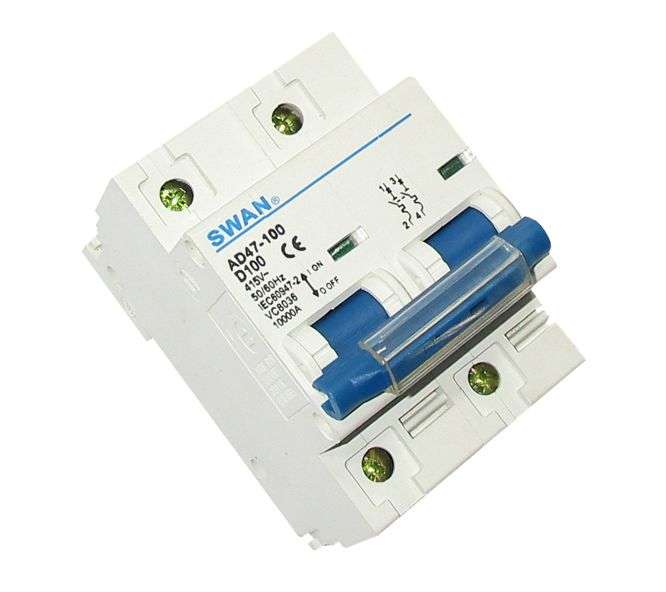 CIRCUIT BREAKER 10KA D CURVE 2P 100A AD47 102100D