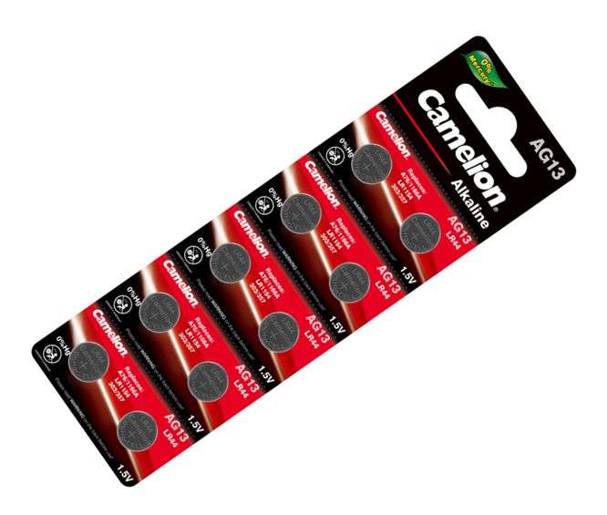 COIN BATTERY ALKALINE SOX 1.5V 158mAh 11.6x5.4mm - 10/PACK  AG13-BP10 (0%Hg)