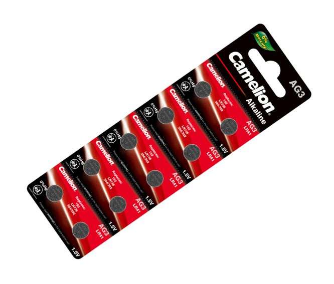 ALKALINE BUTTON CELL 1.5V 41mAh 10/PACK  AG3-BP10