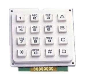KEYPAD WHITE 4x4 0-9, A-D, *,# AK-1604-A-WWB