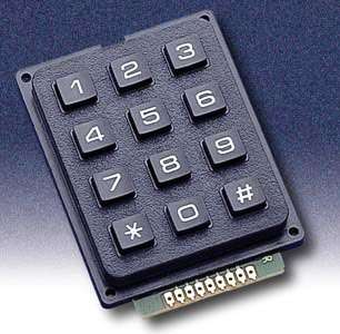 KEYPAD 4x3 0-9; *;# SOLDER  AK-304-N-BBW