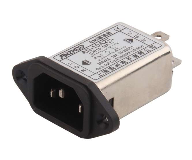 IEC MAINS POWER EMI FILTER 10A 250VAC AN-10A2IL