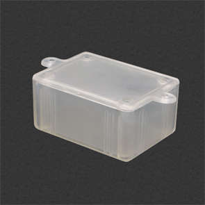 ENCLOSURE FROSTED EARS 75x55x38mm AP-A1 CLEAR