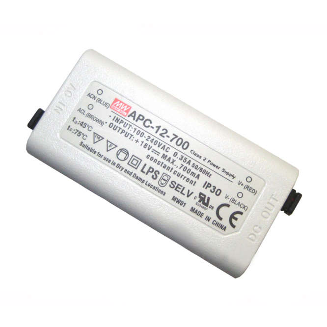 POWER SUPPLY ENCL. LED DRIVER I=220 O=9-18V 0.7A 12W APC-12-700