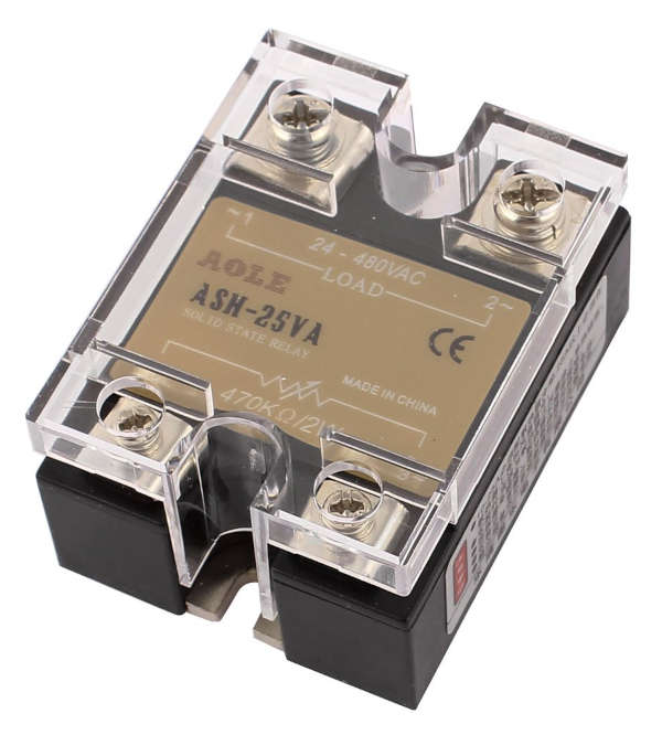 SOLID STATE DIMMER RELAY 0-480VAC 25A P/M 1PH ASH-25VA