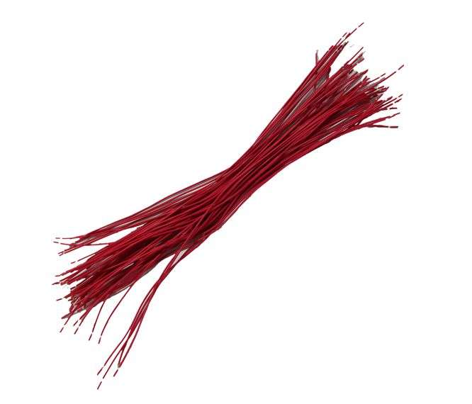 WIRE M/S 0.34 1.6MM RED - 250MM UL1007-STR-AWG22-RD