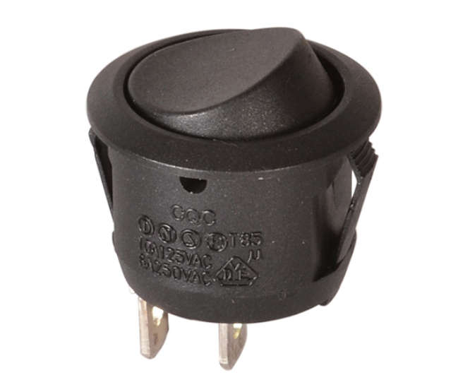 ROUND ROCKER SWITCH SPST 10A 23mm B10160