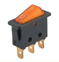 ROCKER SWITCH SPST 11x30mm YELLOW ILUMMI B120E-YL