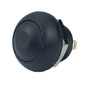 PUSH BUTTON SWITCH N.O. SPST BLACK M12 D=17.5 IP67  B1313A-BK